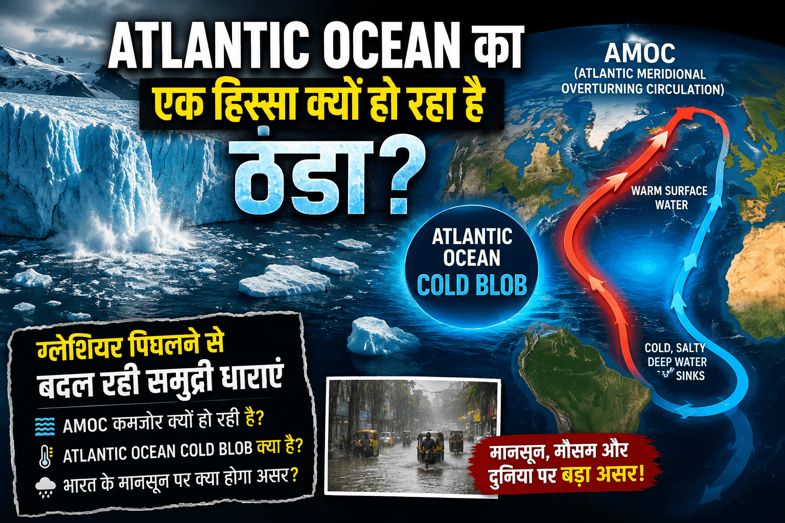 Atlantic Ocean Cold Blob: अटलांटिक महासागर का एक हिस्सा क्यों हो रहा है ठंडा?