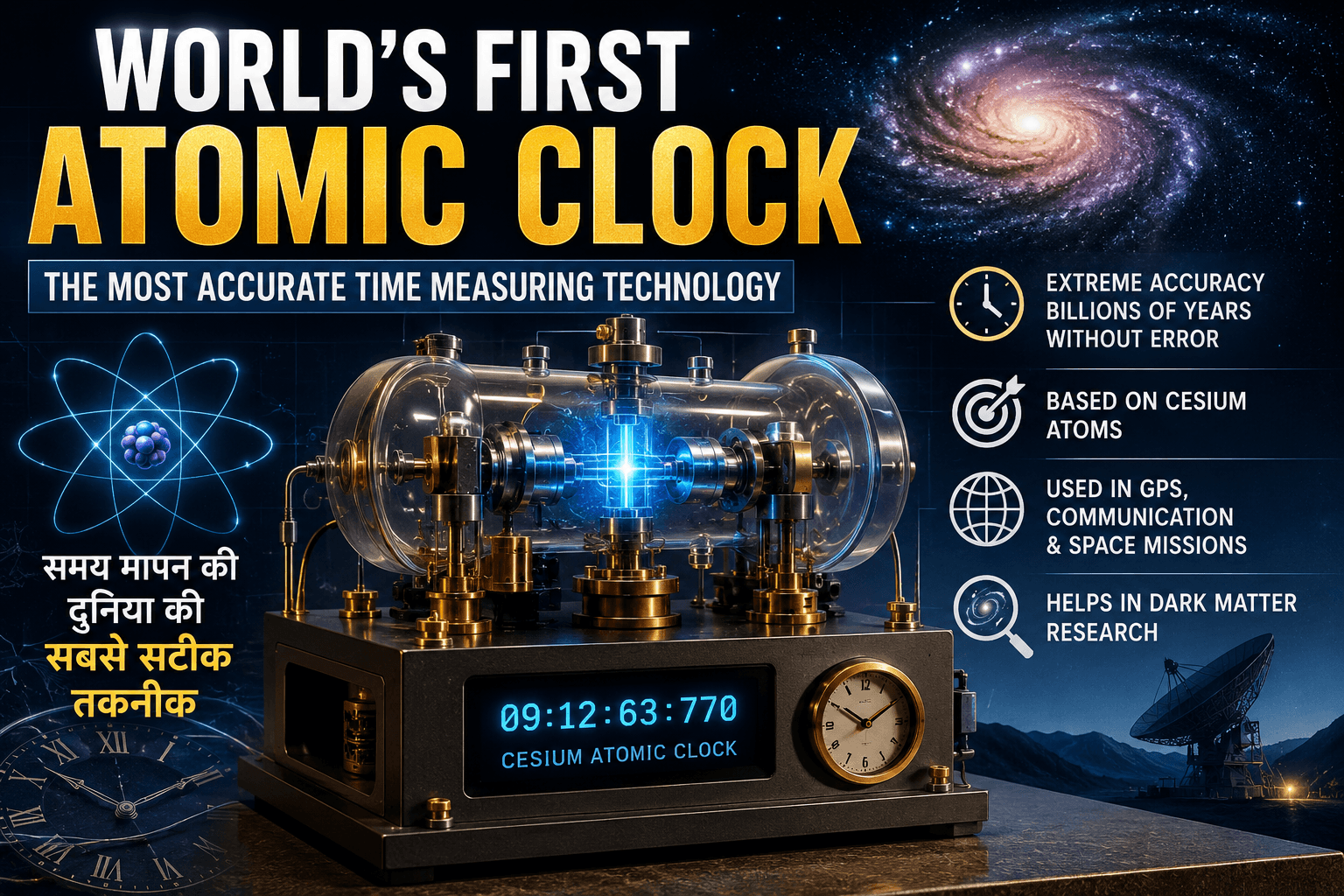 First Atomic Clock : समय मापने की दुनिया की सबसे सटीक तकनीक